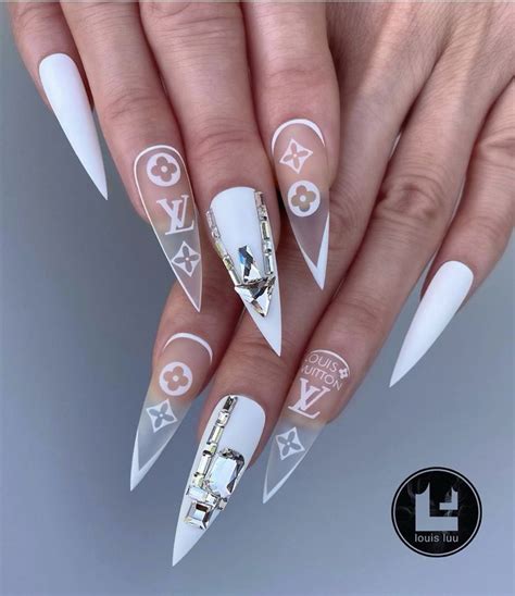 lv stiletto nails|louis vuitton style nails.